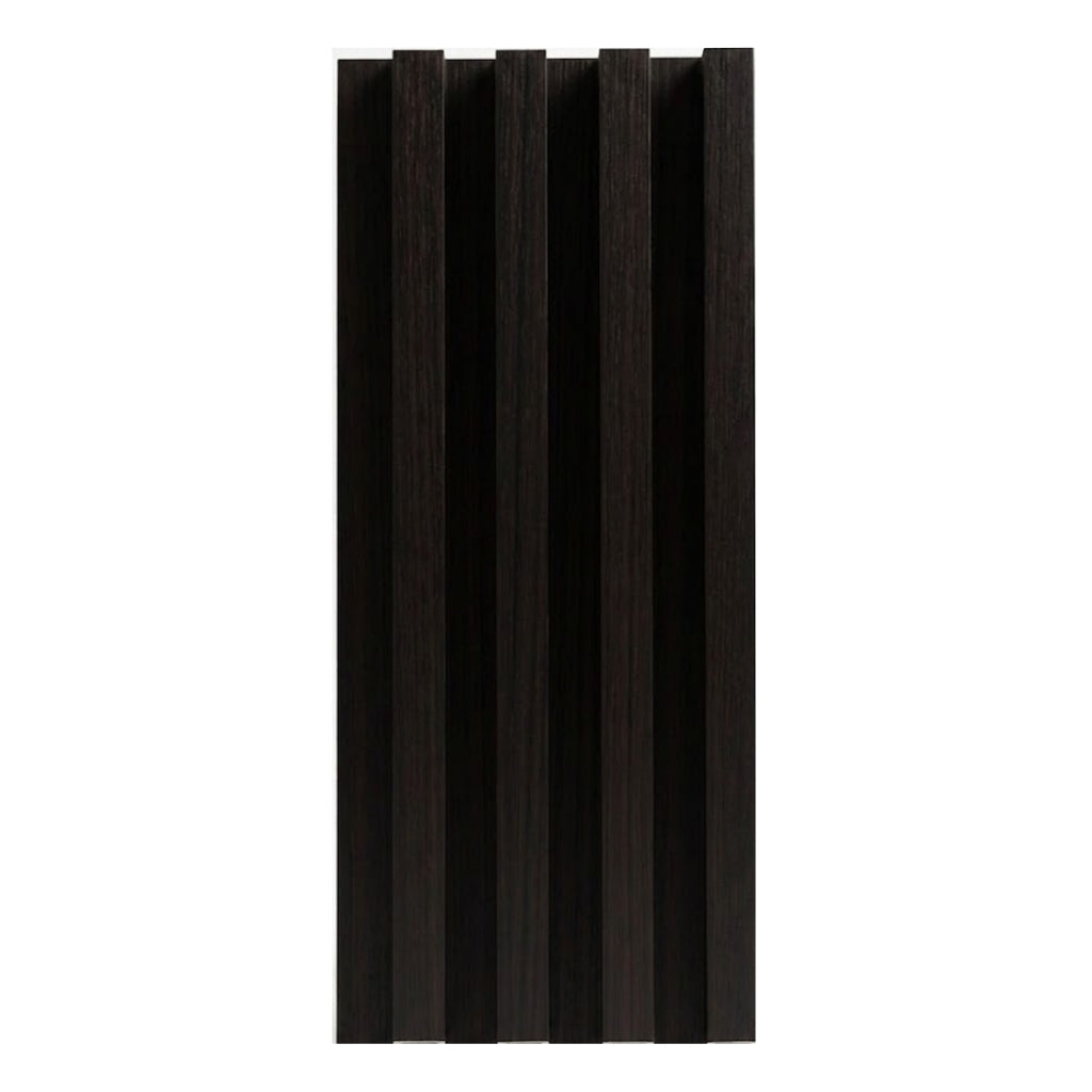 Easy-to-install Walnut Ink Metallic WPC fluted wall panel system