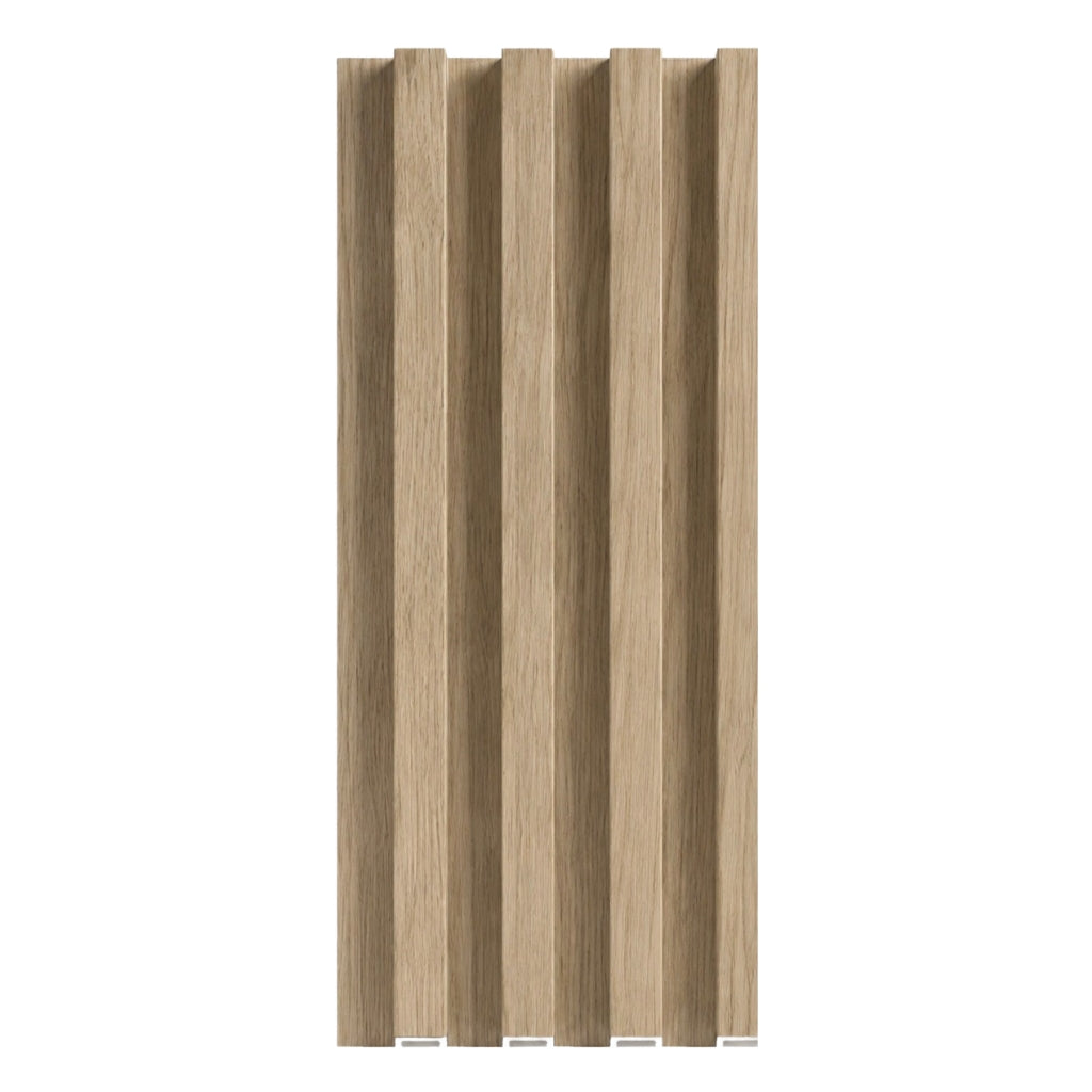 White Oak WPC Fluted 3D Wall Panels for Modern Interior Design