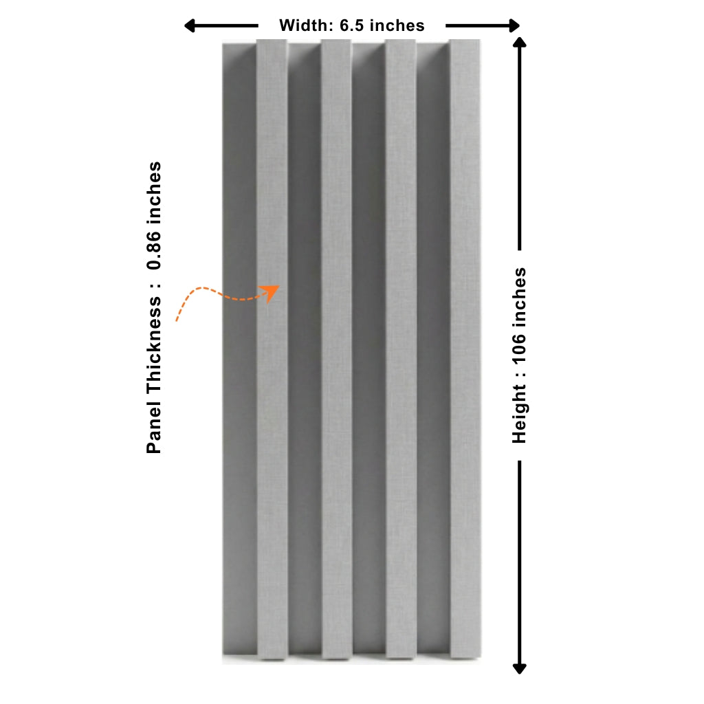 Modern White Linen fluted wall panels for feature walls
