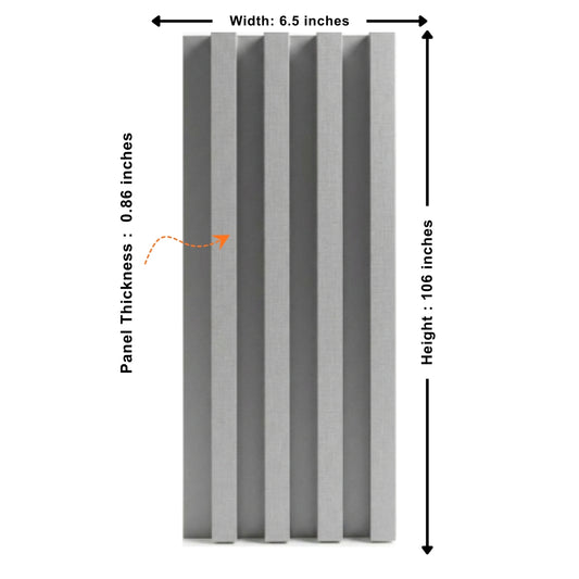 Modern White Linen fluted wall panels for feature walls