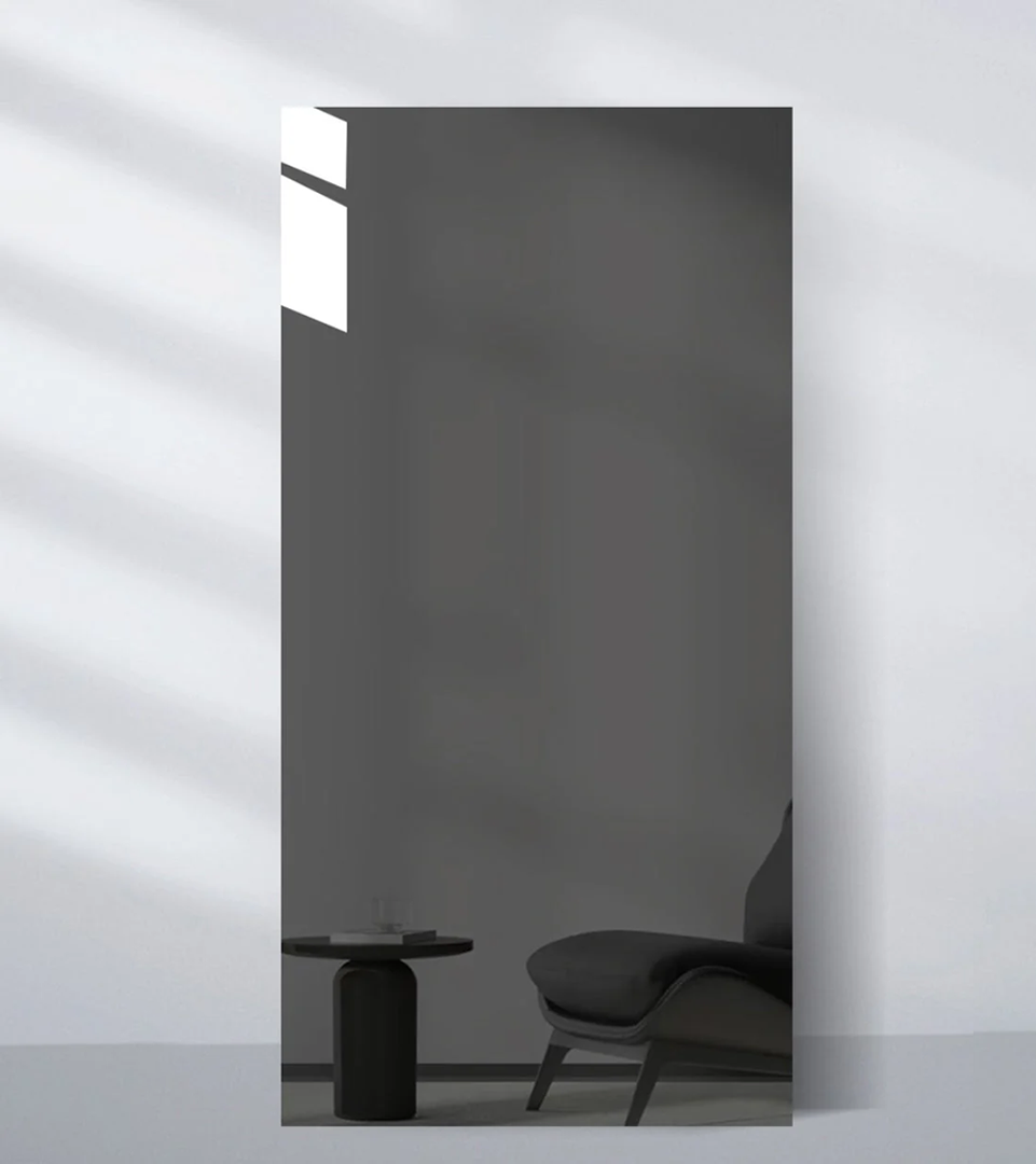 Gray Mirror Wood Veneer Panel – 9x4 ft, 8 mm, Fireproof, Waterproof & Scratch-Resistant