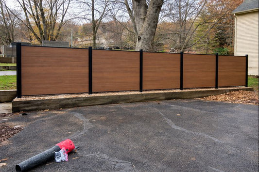 Low maintenance composite fencing for residential yards