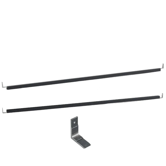 6ft Black Aluminum Fence Frame Kit - Horizontal/Privacy WPC Panel Bracket