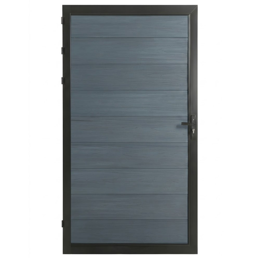 WPC fence single gate 3ft x 6ft light gray outdoor composite gate