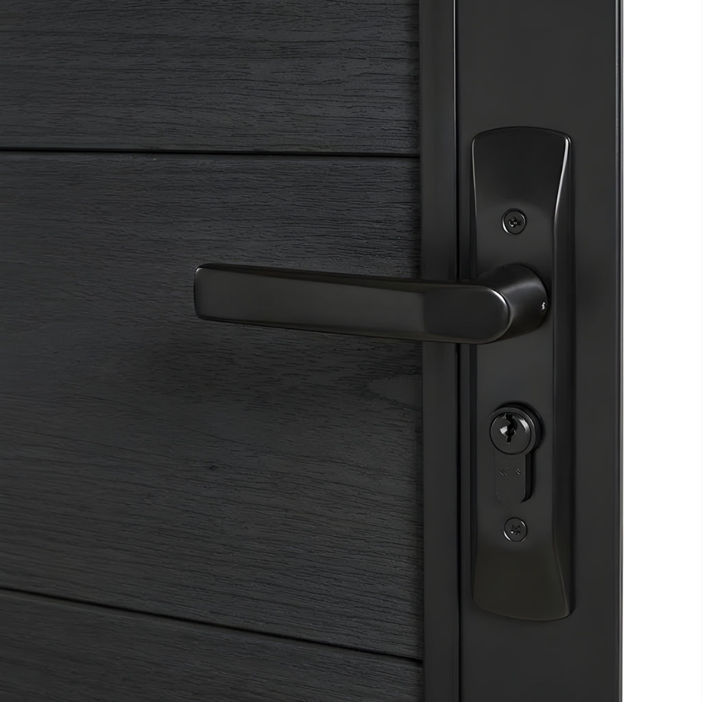 modern black composite fence single gate 3x6 ft residential fencing